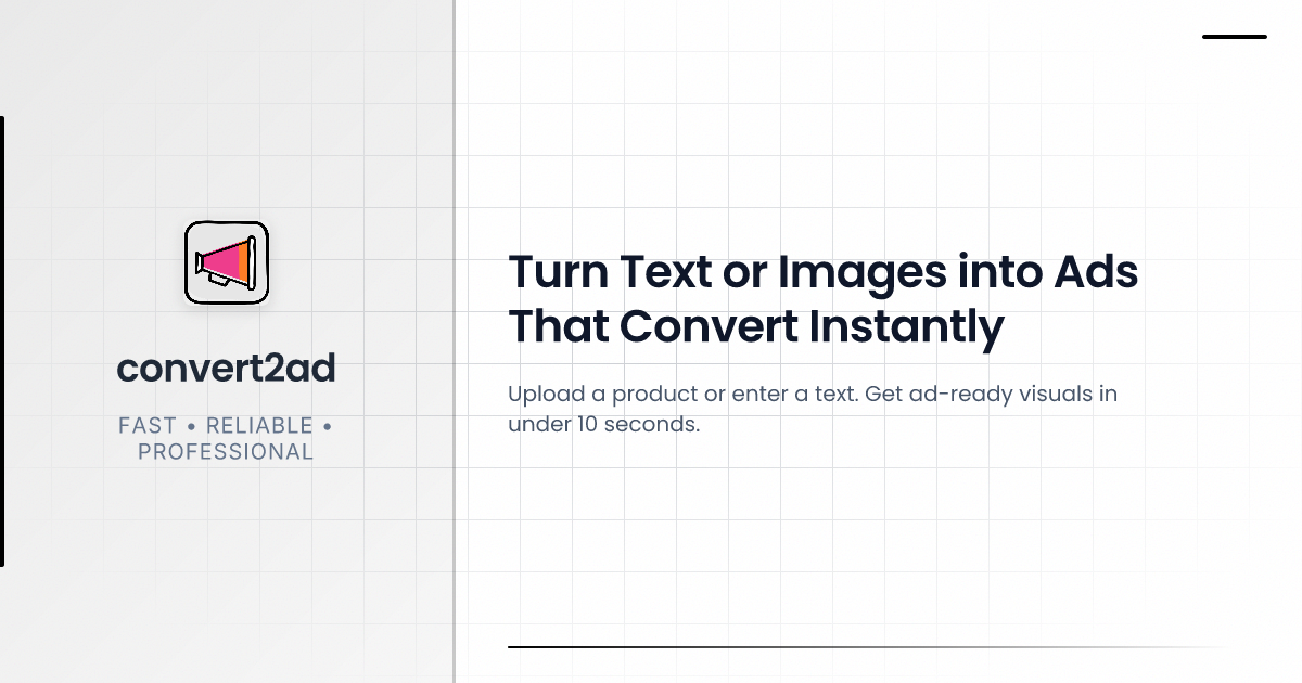 convert2ad - Turn Text or Images into Ads That Convert Instantly